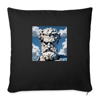 The Myth of Zeus - Sofa pillowcase 17,3'' x 17,3'' (45 x 45 cm) - black - Front