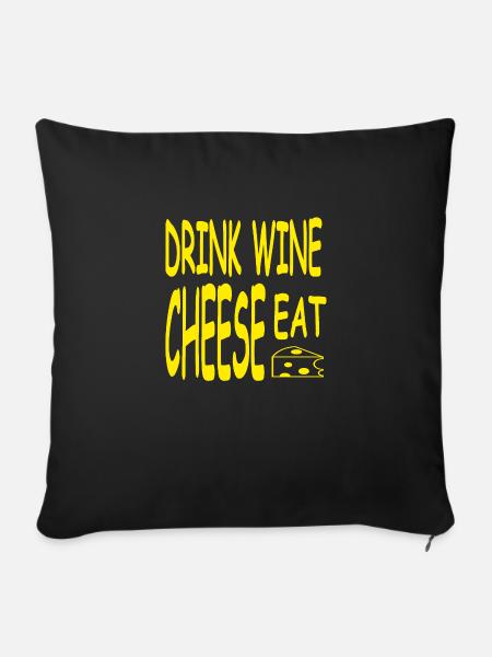 Wein - Sofakissenbezug 45 x 45 cm - Schwarz
