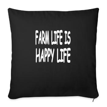 Farm - Sofa pillowcase 17,3'' x 17,3'' (45 x 45 cm) - black - Front