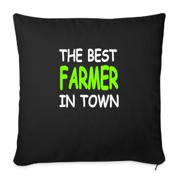 Farmer - Sofa pillowcase 17,3'' x 17,3'' (45 x 45 cm) - black - Front