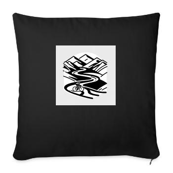 Maîtrise du sentier de la montagne - Housse de coussin décorative 45 x 45 cm - noir - Devant