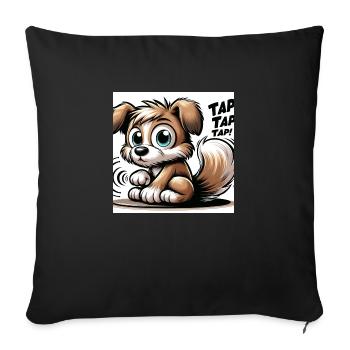 Tap Dance Whiskers - Sofa pillowcase 17,3'' x 17,3'' (45 x 45 cm) - black - Front