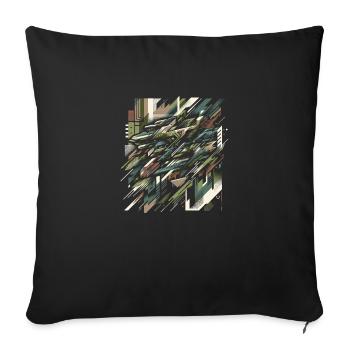 Camouflage-Explosion - Sofakissenbezug 45 x 45 cm - Schwarz - Vorne