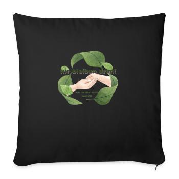 environnement - Housse de coussin décorative 45 x 45 cm - noir - Devant