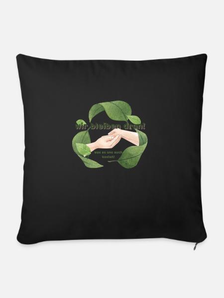 umwelt - Sofakissenbezug 45 x 45 cm - Schwarz