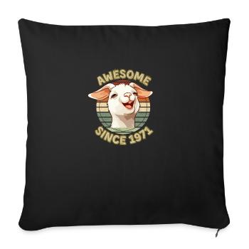 awesome Since 1971-cadeau anniversaire humour 1971 - Housse de coussin décorative 45 x 45 cm - noir - Devant