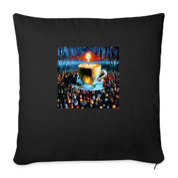 Vincent Van Coffee - Sofa pillowcase 17,3'' x 17,3'' (45 x 45 cm) - black - Front