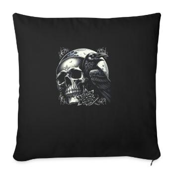 Wache des Mondraben - Sofakissenbezug 45 x 45 cm - Schwarz - Vorne