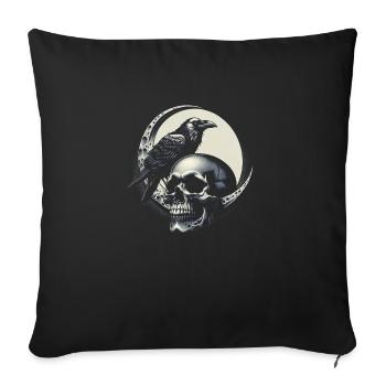 Sentinelle lunaire - Housse de coussin décorative 45 x 45 cm - noir - Devant