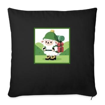 Randonnée Moutons - Housse de coussin décorative 45 x 45 cm - noir - Devant