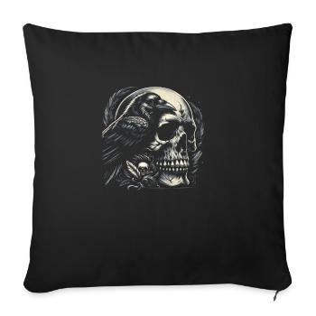 Shadow's Whisper - Sofa pillowcase 17,3'' x 17,3'' (45 x 45 cm) - black - Front