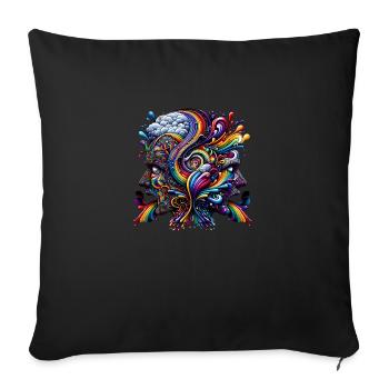 Mind Storm - Sofa pillowcase 17,3'' x 17,3'' (45 x 45 cm) - black - Front