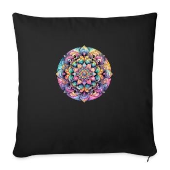 Elegance of the Colour Blossom - Sofa pillowcase 17,3'' x 17,3'' (45 x 45 cm) - black - Front