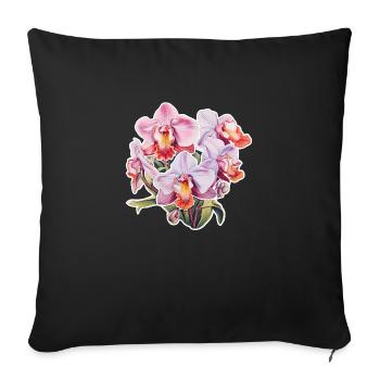 Orchid - Sofa pillowcase 17,3'' x 17,3'' (45 x 45 cm) - black - Front