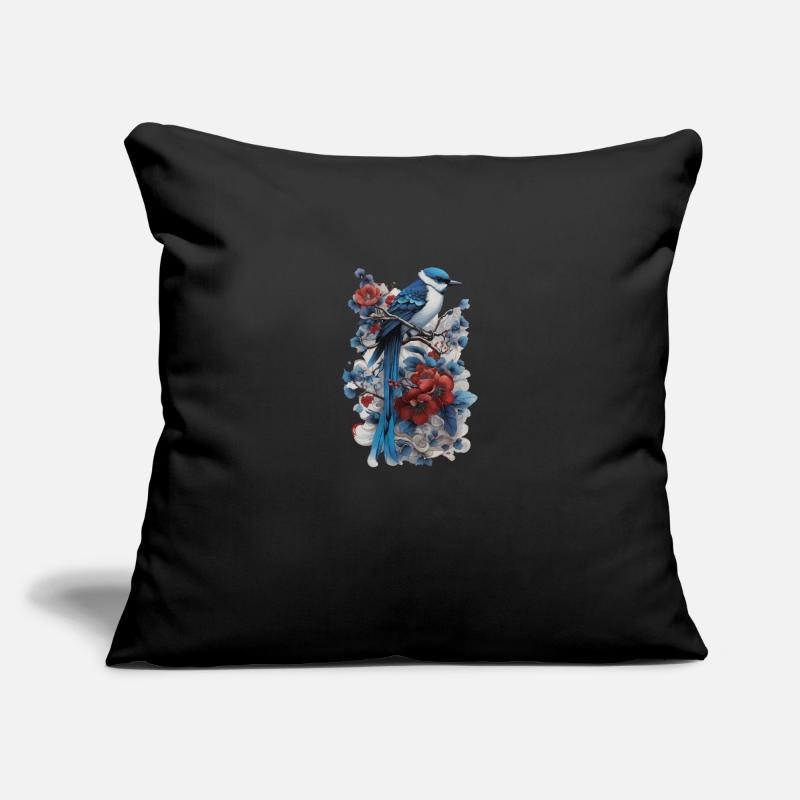 Oiseau Housse de coussin décorative 45 x 45 cm