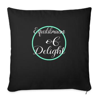 joyfulness joyful living geek joyous moments - Sofa pillowcase 17,3'' x 17,3'' (45 x 45 cm) - black - Front