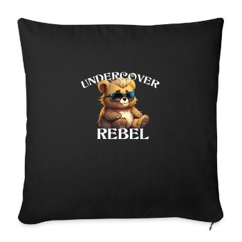 Undercover Rebel - Discover the bear in you! - Sofa pillowcase 17,3'' x 17,3'' (45 x 45 cm) - black - Front