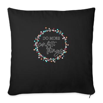 Make more confetti things - Sofa pillowcase 17,3'' x 17,3'' (45 x 45 cm) - black - Front