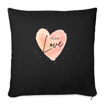 Love Shirt, T-shirt, Modern, Valentine's Day, Fashion - Sofa pillowcase 17,3'' x 17,3'' (45 x 45 cm) - black - Front
