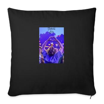 Festival Love - Sofakissenbezug 45 x 45 cm - Schwarz - Vorne