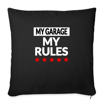 Garage - Sofakissenbezug 45 x 45 cm - Schwarz - Vorne