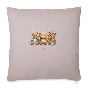 ours En peluche - Housse de coussin décorative 45 x 45 cm - taupe clair - Devant