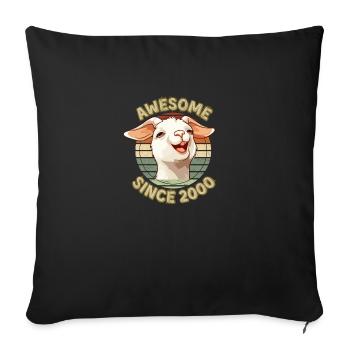awesome Since 2000 - Humor Geburtstagsgeschenk 2000 - Sofakissenbezug 45 x 45 cm - Schwarz - Vorne