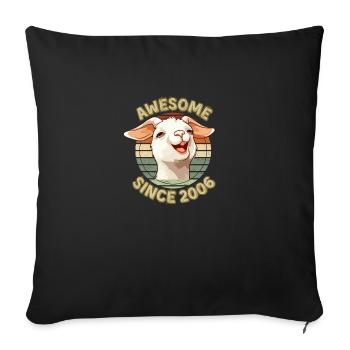 awesome Seit 2006 - Humor Geburtstagsgeschenk 2006 - Sofakissenbezug 45 x 45 cm - Schwarz - Vorne