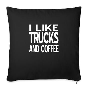 Trucks - Sofakissenbezug 45 x 45 cm - Schwarz - Vorne