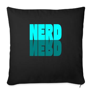 NERD - Sofakissenbezug 45 x 45 cm - Schwarz - Vorne