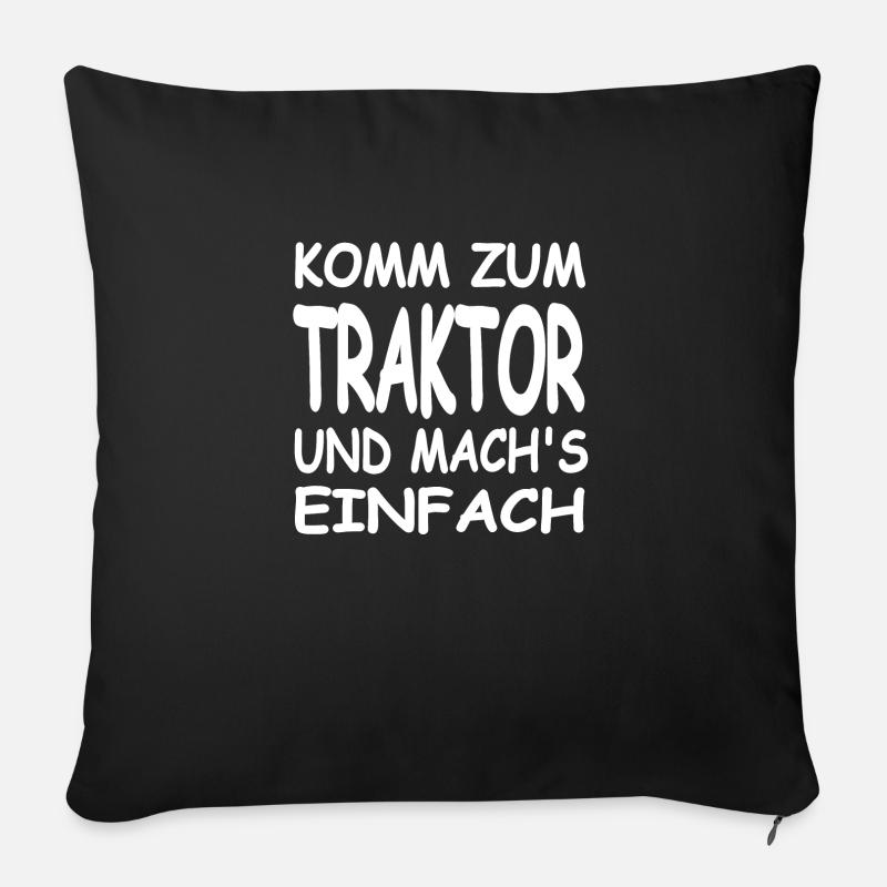 Traktor - Sofakissenbezug 45 x 45 cm - Schwarz
