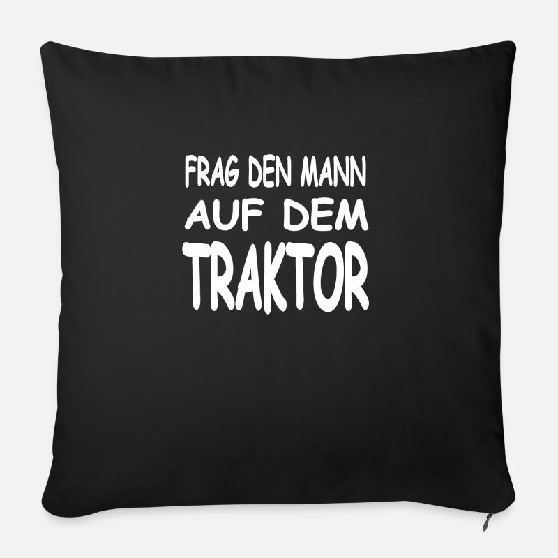 Traktor - Sofakissenbezug 45 x 45 cm - Schwarz