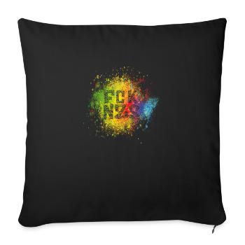 fck nzs wall speckled colours - Sofakissenbezug 45 x 45 cm - Schwarz - Vorne