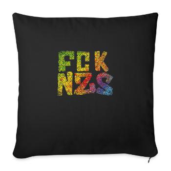 FCK NZS - Sofakissenbezug 45 x 45 cm - Schwarz - Vorne