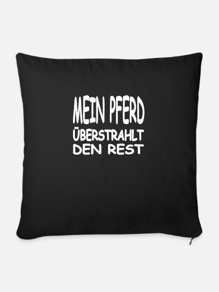 Pferd - Sofakissenbezug 45 x 45 cm - Schwarz