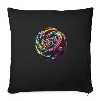 Voxel Infinity Labyrinth - Sofakissenbezug 45 x 45 cm - Schwarz - Vorne