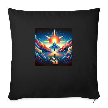 Croyez au pouvoir qui est en vous - Housse de coussin décorative 45 x 45 cm - noir - Devant