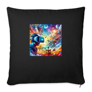 Metaverse - Sofakissenbezug 45 x 45 cm - Schwarz - Vorne