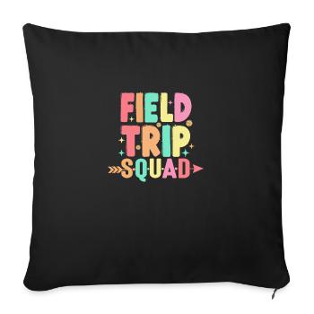 Matching Field Trip Squad Teacher And Students - Sofa pillowcase 17,3'' x 17,3'' (45 x 45 cm) - black - Front