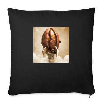 Launch your day with a Coffee Bean Coffee! - Sofa pillowcase 17,3'' x 17,3'' (45 x 45 cm) - black - Front