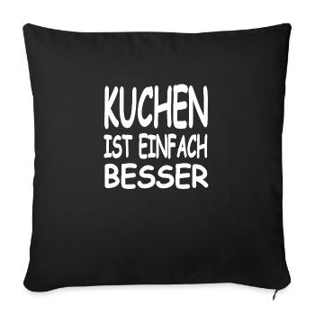 Gâteau - Housse de coussin décorative 45 x 45 cm - noir - Devant