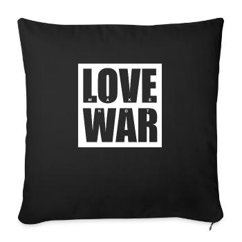MAKE LOVE NOT WAR - Housse de coussin décorative 45 x 45 cm - noir - Devant