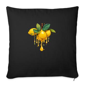Lemon - Sofa pillowcase 17,3'' x 17,3'' (45 x 45 cm) - black - Front