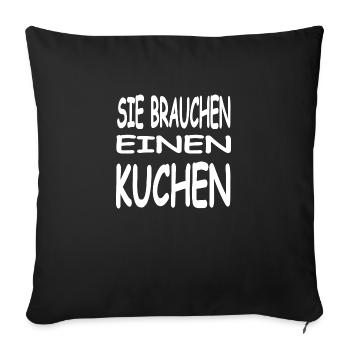 Gâteau - Housse de coussin décorative 45 x 45 cm - noir - Devant