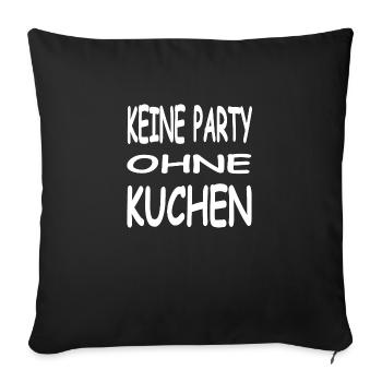 Gâteau - Housse de coussin décorative 45 x 45 cm - noir - Devant