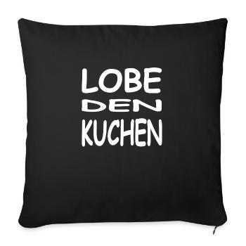 Gâteau - Housse de coussin décorative 45 x 45 cm - noir - Devant