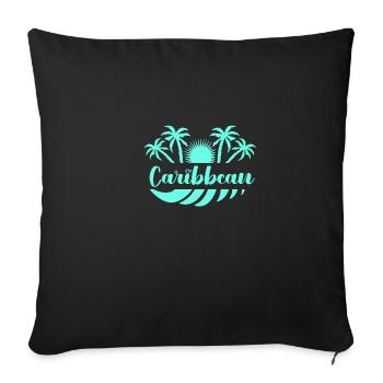 Caribbean - Sofa pillowcase 17,3'' x 17,3'' (45 x 45 cm) - black - Front