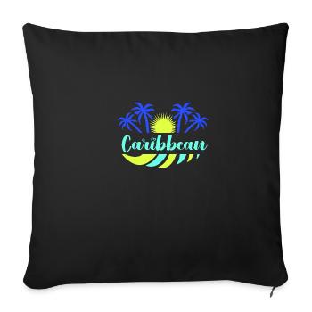 Caribbean - Sofa pillowcase 17,3'' x 17,3'' (45 x 45 cm) - black - Front