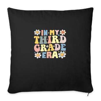 Enseignant Étudiant 3ème Année Dans Mon Ère De Troisième Année - Housse de coussin décorative 45 x 45 cm - noir - Devant