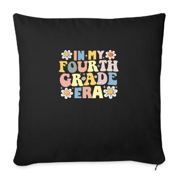 In My Fourth Grade Era Back To School - Sofa pillowcase 17,3'' x 17,3'' (45 x 45 cm) - black - Front